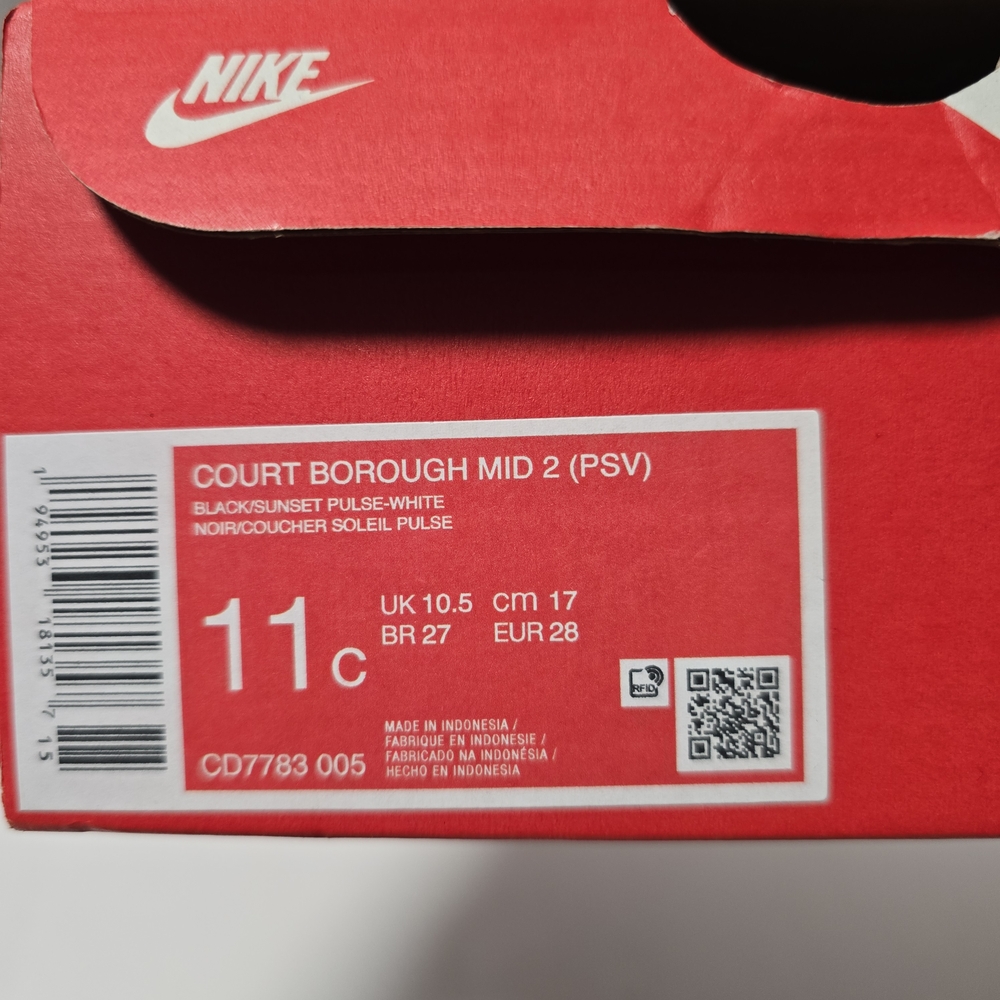 Nike Kids' Size 11C Black and Pink Sneakers - Picture 12 of 14
